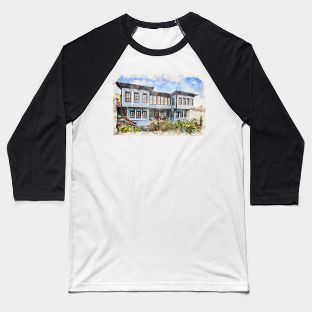 Hindliyan house in the old town of Plovdiv, Bulgaria Baseball T-Shirt by mitzobs